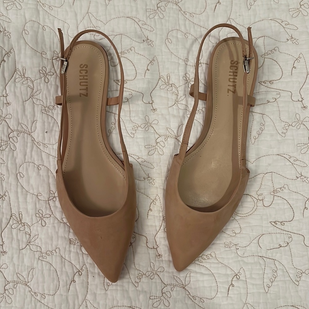 Nude Slingback Flats